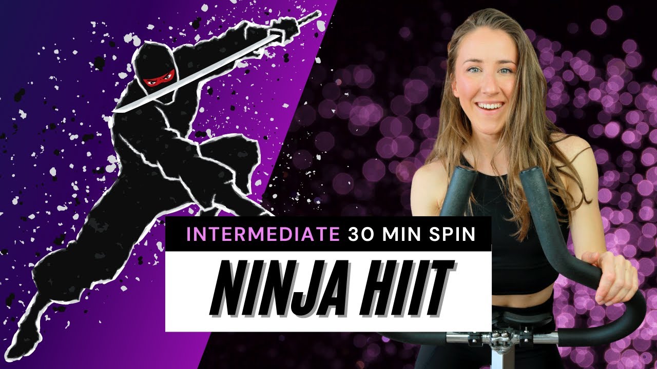NINJA HIIT // 30 Minute Spin Class • Intermediate Cycling Workout