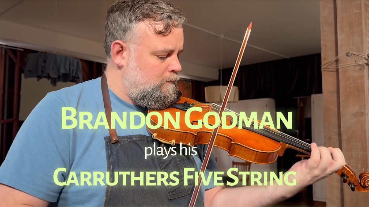 Brandon Godman plays his Carruthers Five String Fiddle