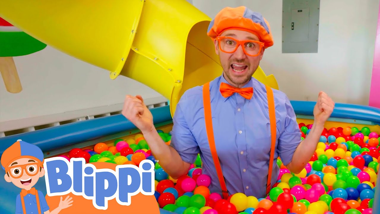 Blippi’s Colorful Play Day at Ball N Bounce! | Blippi's Colorful Fun! | Blippi Adventures