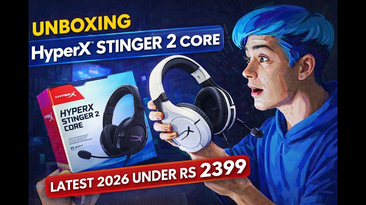 HyperX Stinger 2 Core Unboxing | ₹2399 Gaming Headphones Review I JoystickLive Unboxing 2026 #gaming