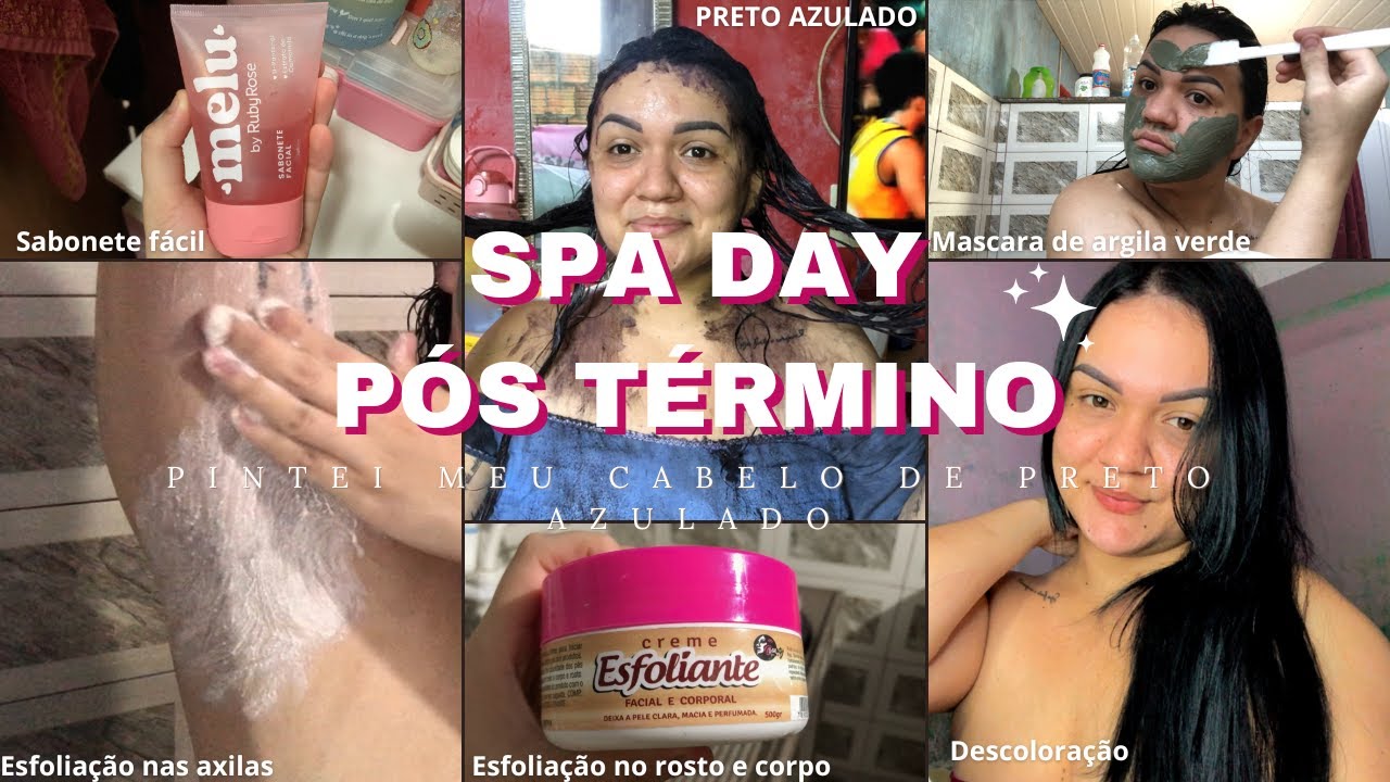 SPA DAY🧖🏻‍♀️PÓS TÉRMINO DE NAMORO💔 Pintei o cabelo em casa✨ autocuidado, esfoliação e hidratação✨#fy