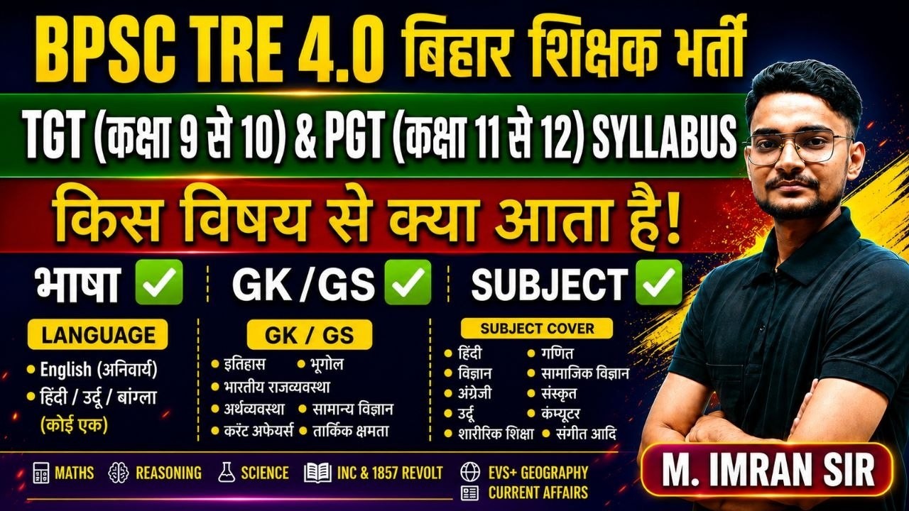 BPSC TRE 4 TGT, PGT Complete Syllabus Analysis: Which Topics to Study?