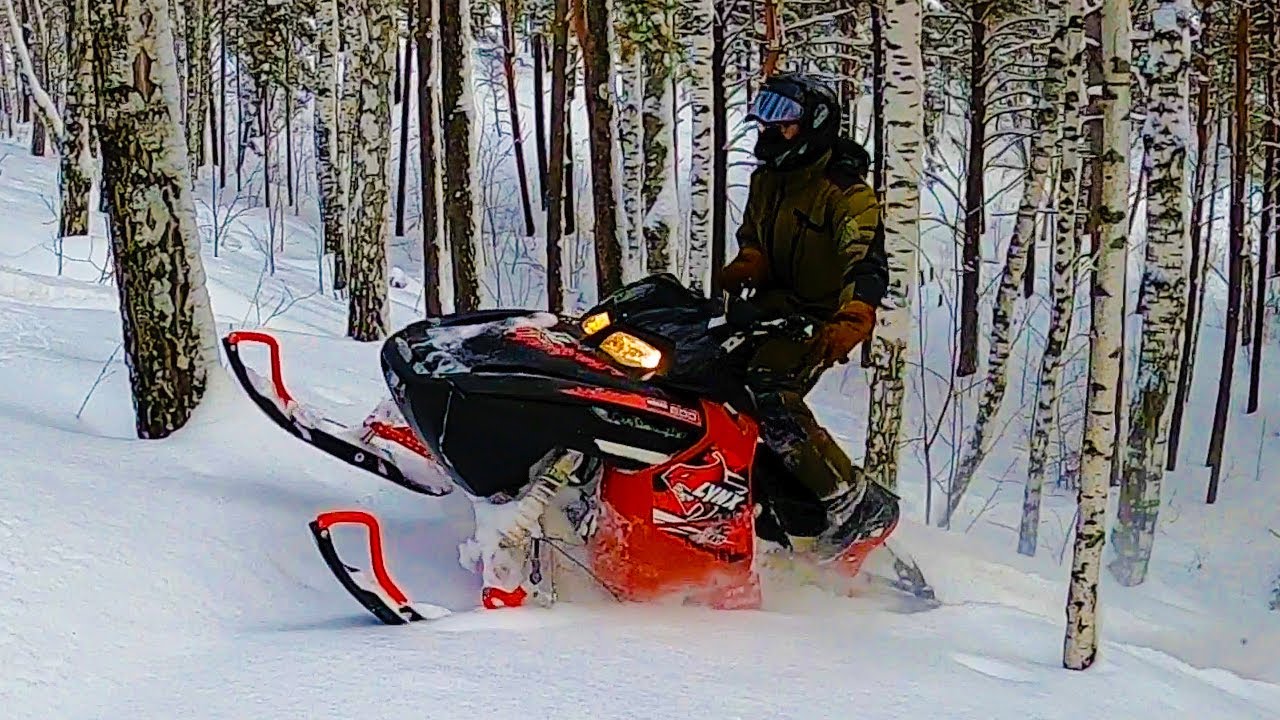 🌳Приключения на кроссовом снегоходе в тайге. Вдвоём на кросаче зимой.
