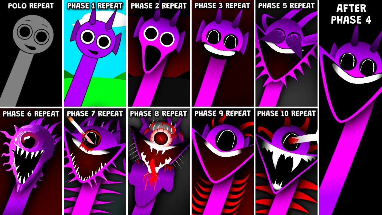 Sprunki But Polo, Phase 1, 2, 3, 5, 6, 7, 8, 9, 10 REPEAT After Phase 4