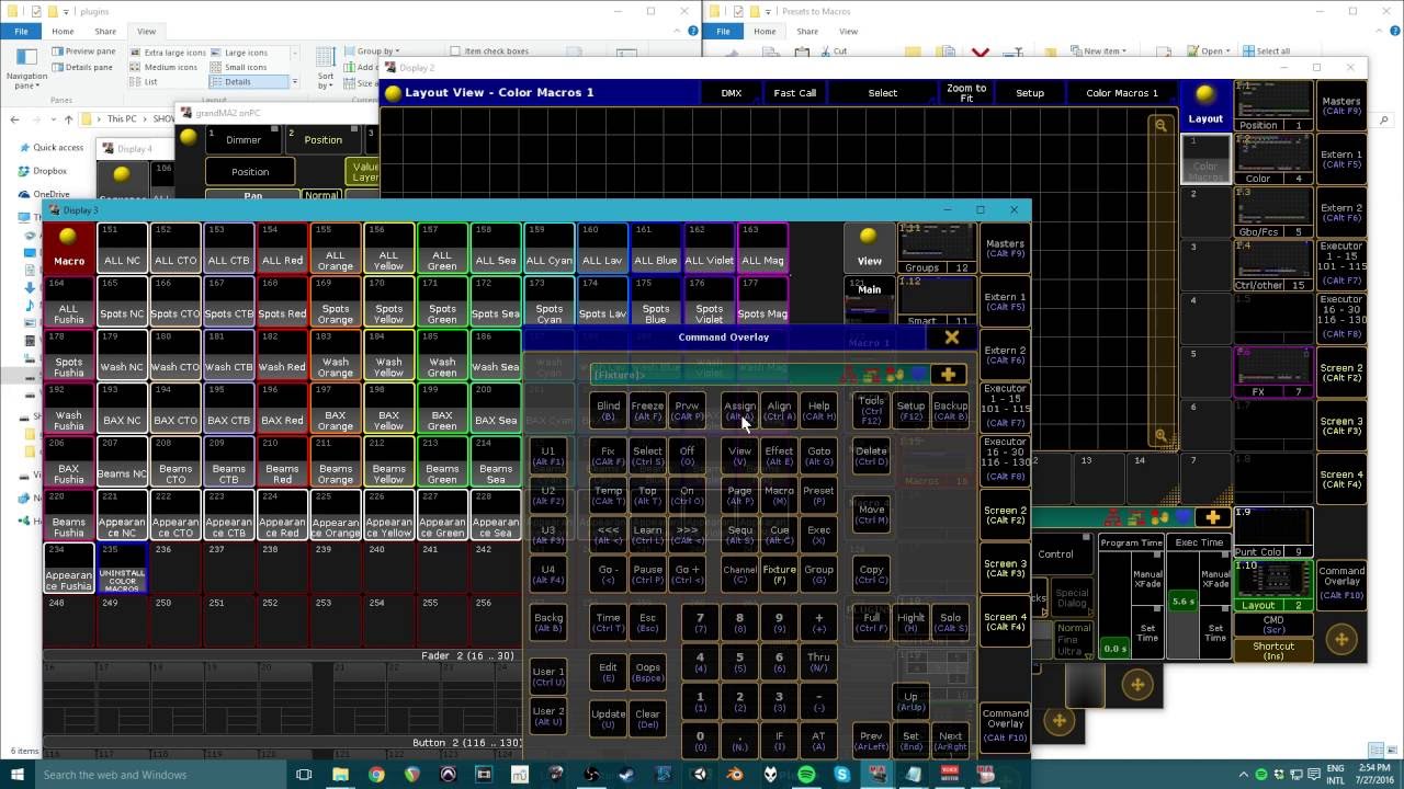 GrandMA2 Plugin: Color-Grid Macro generator