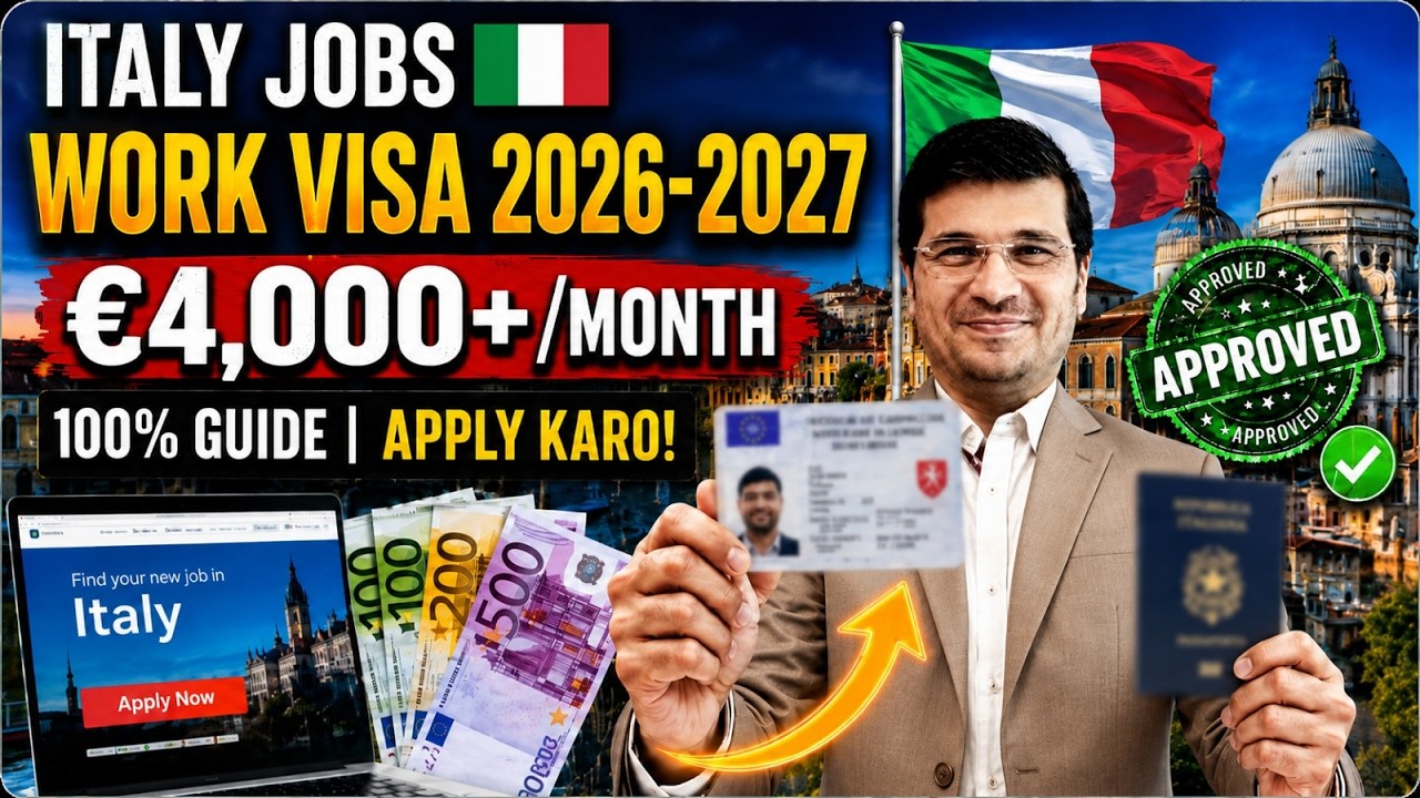 No Ielts No Education No Age Limit ! Italy Work Visa 2026&ndash;2027 | Italy Jobs I Guide for Pakistanis