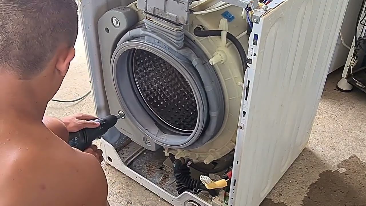 desmontagem limpeza interna Lava e seca Samsung seine (WD103)