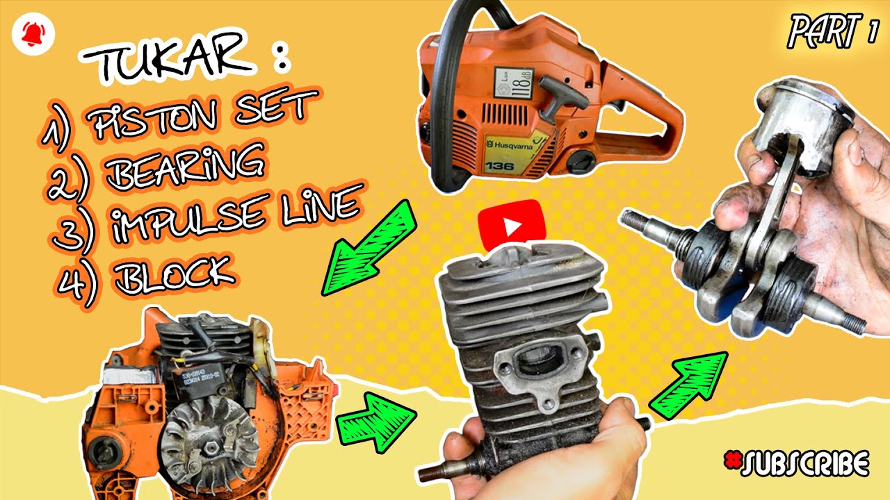 [PART 1] OVERHAUL HUSQVARNA CHAINSAW MODEL136, 137, 141  #husqvarna