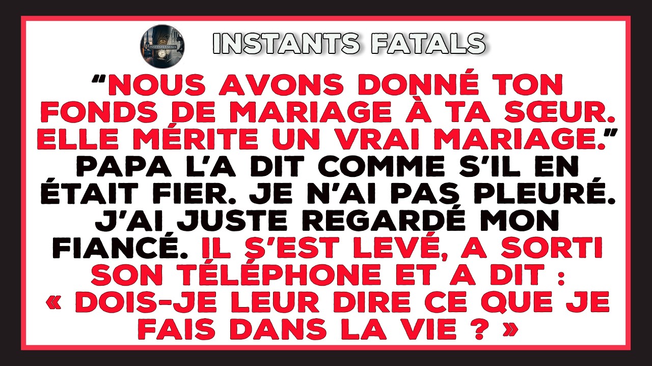 Mon Père A Donné Mon Fonds De Mariage À Ma Sœur « Elle Le Mérite », Puis Mon Fiancé S’est Levé ...