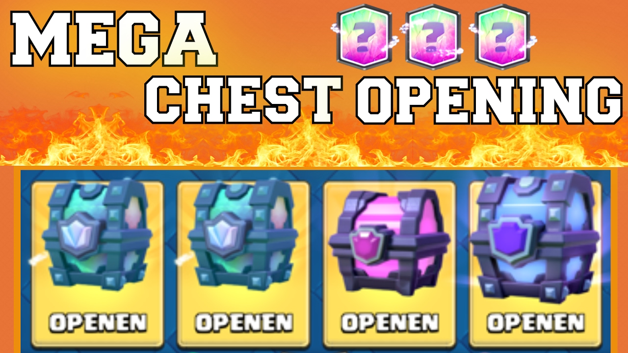 SUPER MEGA CHEST OPENING! - VEEL LEGENDARIES! - Clash Royale