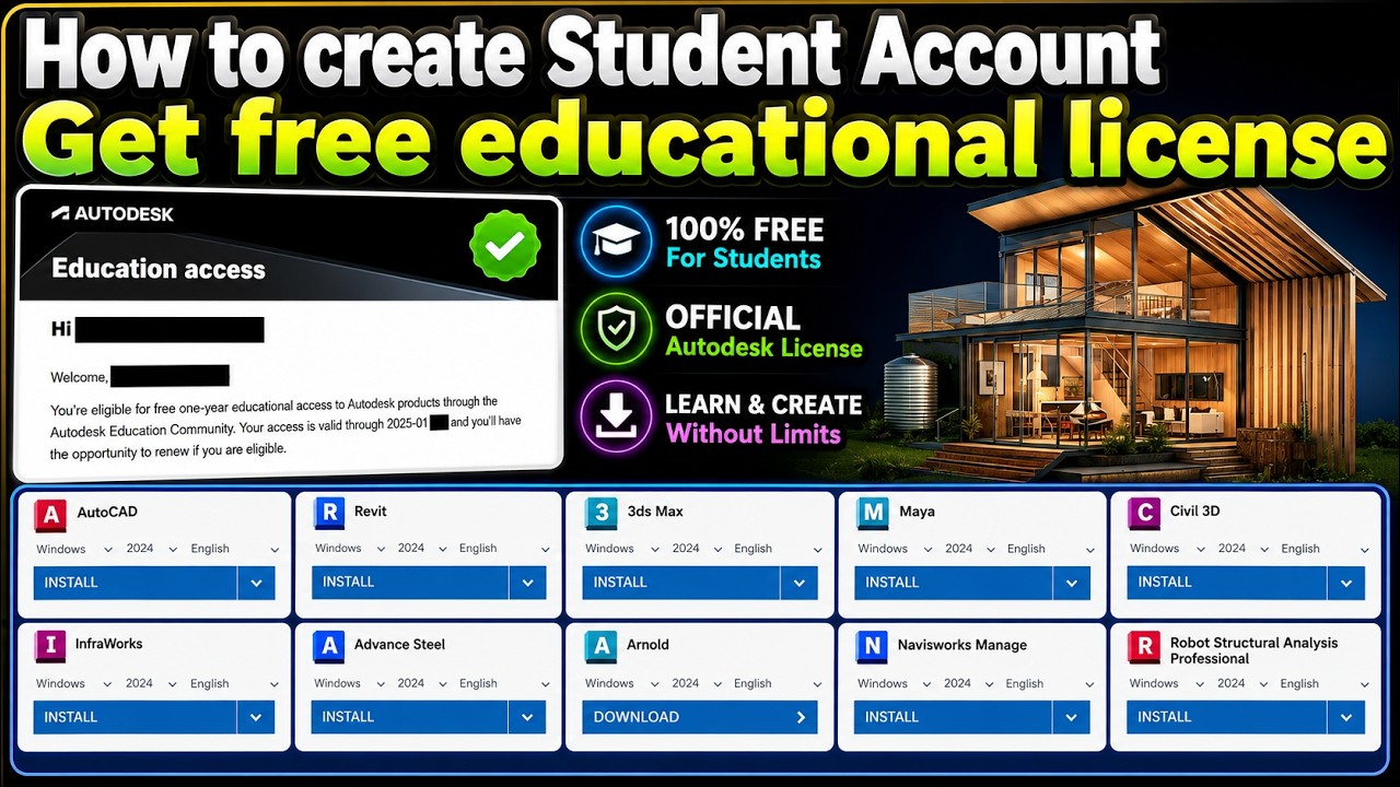 Autodesk student account creation || Free Licence