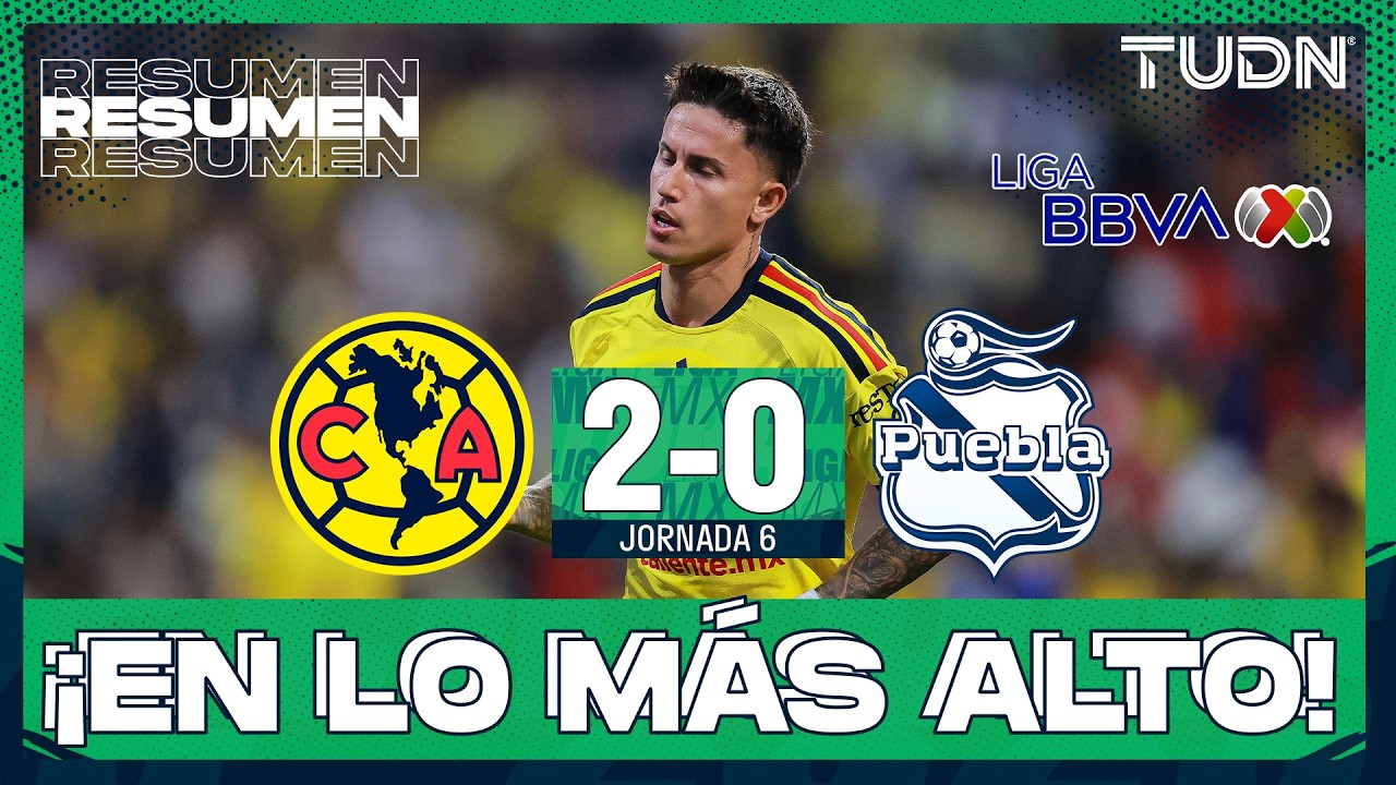 RESUMEN Y GOLES - Am&eacute;rica vs Puebla | Liga MX - Jornada 6 Apertura 2026 | TUDN