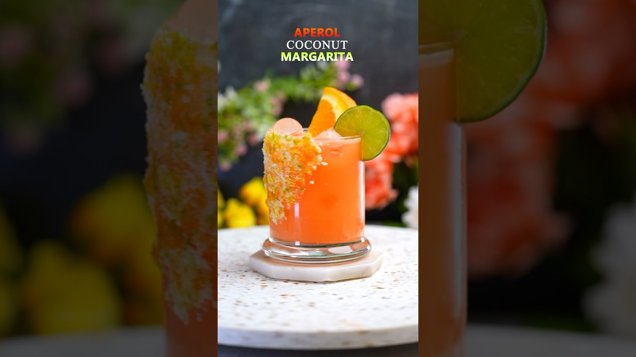 Aperol Coconut Margarita 🍊🥰 #cocktails #aperol #coconut #margarita