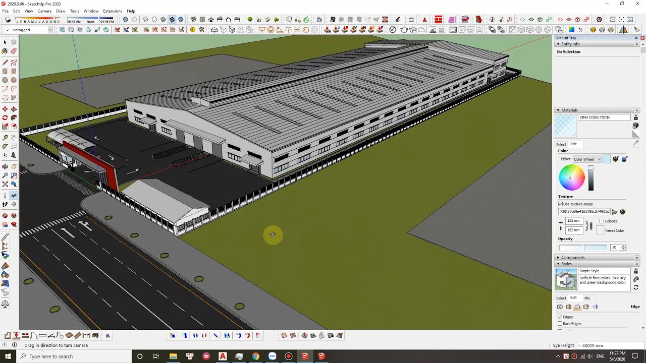 Dựng Nhà Công Nghiệp Bằng Sketchup | Factory Design With Sketchup | Sketchup Tutorial #18