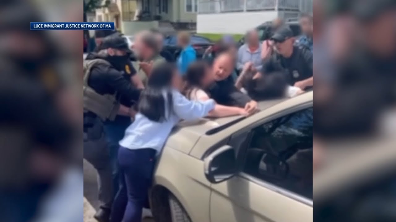 2 arrested when crowd tries to interfere with Massachusetts ICE operation: VIDEO
