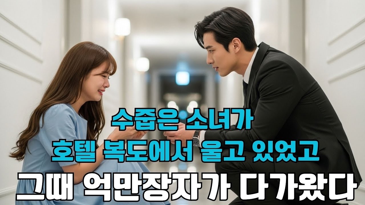 수줍은 소녀는 호텔 복도에서 혼자 울고 있었다 — 그때 한 억만장자가 멈춰 섰다