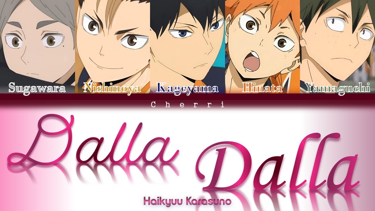 How would Haikyuu Karasuno sing 'DALLA DALLA' (ITZY) (Colour coded lyrics)
