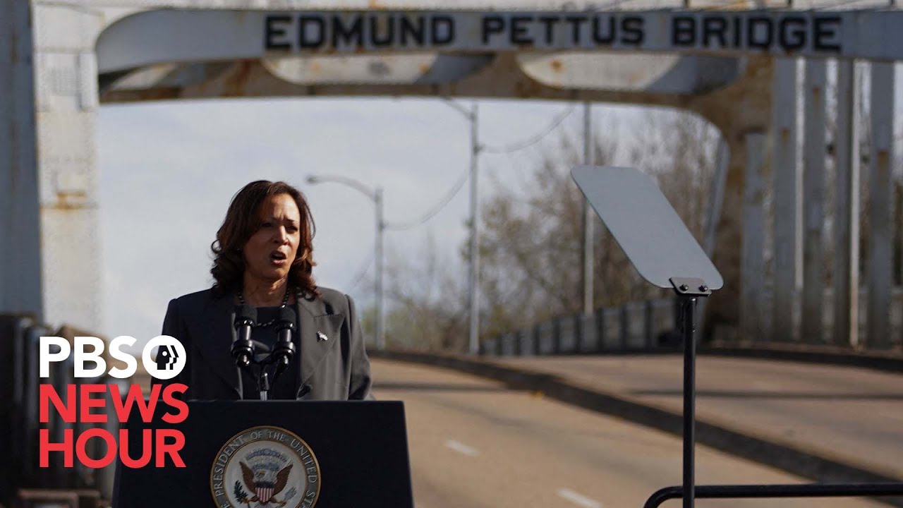 WATCH LIVE: Harris marks 59th anniversary of 'Bloody Sunday' at Edmund Pettus Bridge in Selma