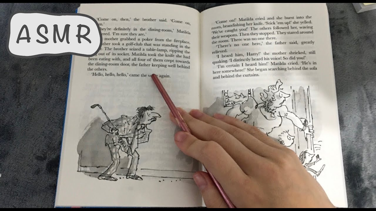 ASMR - Relaxing Whispered book Reading of MATILDA - Tingly whispers 😴