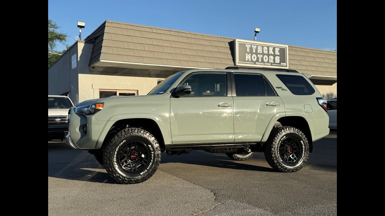 2023 Toyota 4Runner TRD Off Road Premium Lunar Rock with new Lift/Wheels and Tires at Tyacke Motors!