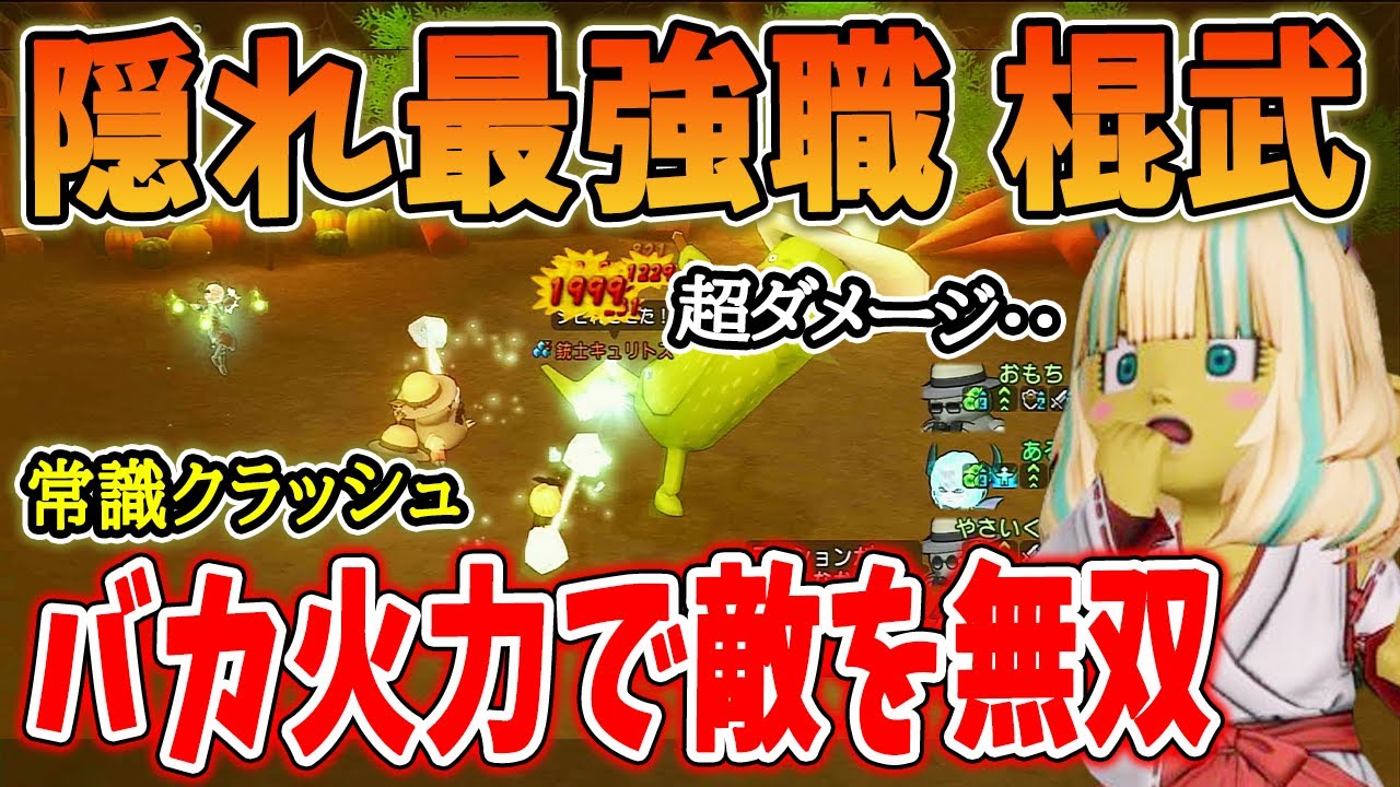 ドラクエ10 棍装備の武闘家が最強クラスだった！？トップレベルのDPSが簡単に出せる上やることも簡単で快適！氷ダウンからの超ダメージに震える