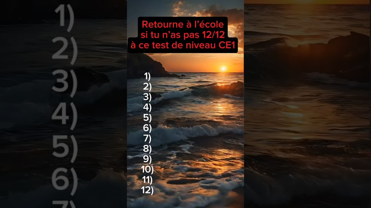 Quiz niveau CE1