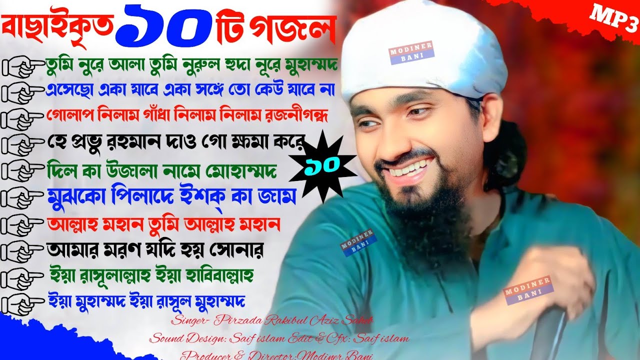 সুপারহিট দশটি গজল পীরজাদা রাকিবুল আজিজের | Superhit Ten Gojol Pirzada Rakibul Aziz Saheb | New Gojol