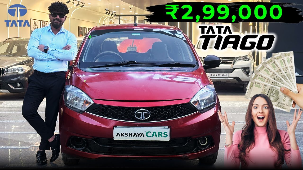 ₹2,99,000 😍😲 TATA TIAGO | LOW BUDGET CAR | AKSHAYA CARS | HYDERABAD | SECOND HAND CARS |