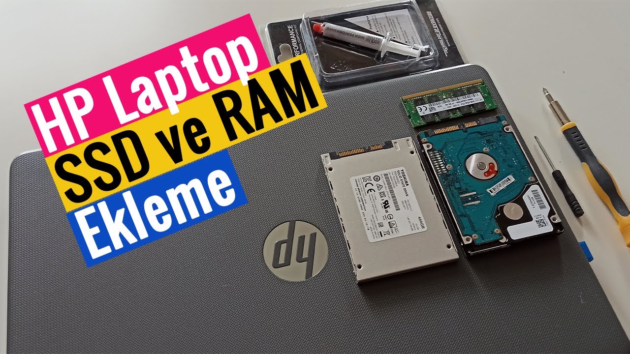 HP Laptop SSD ve RAM Takma | Termal Macun Değişimi | HP SSD and RAM Upgrade!