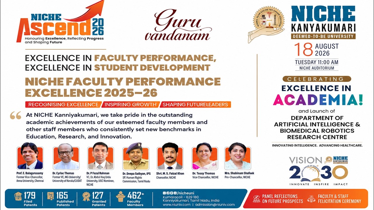 NICHE Faculty Performance Excellence 2025&ndash;26 | Celebrating Excellence in Academia | Ascend 2026