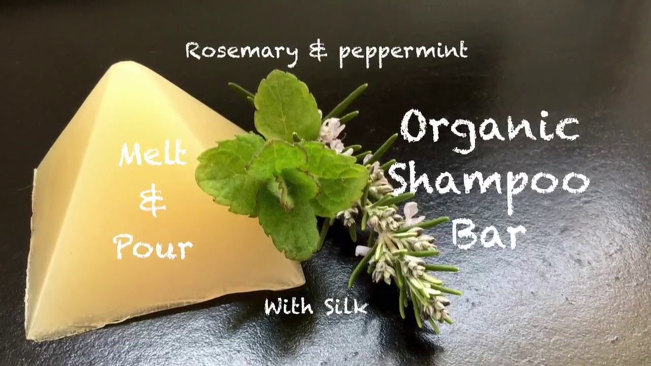 DIY Organic Shampoo Bar made with Melt and Pour soap base