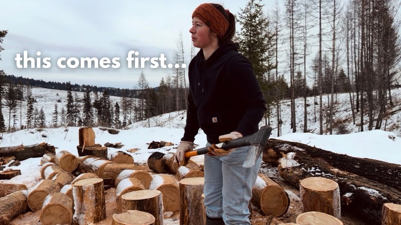 We ran out of firewood on the homestead in the middle of winter, but our friends need some first!