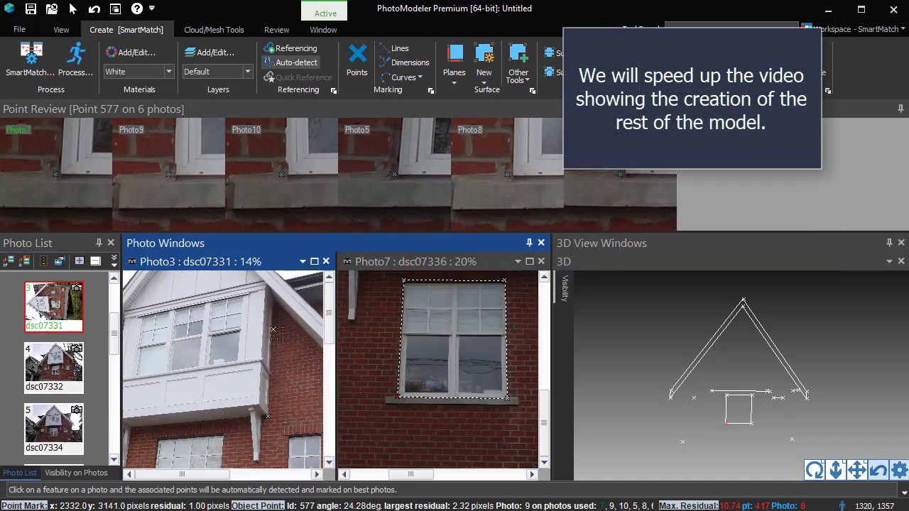 Tip - Point Auto-detect (Create a specific 3D point with a single click on a photo)