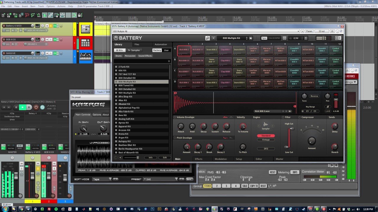 Fattening Tracks with KClip 2 Pro