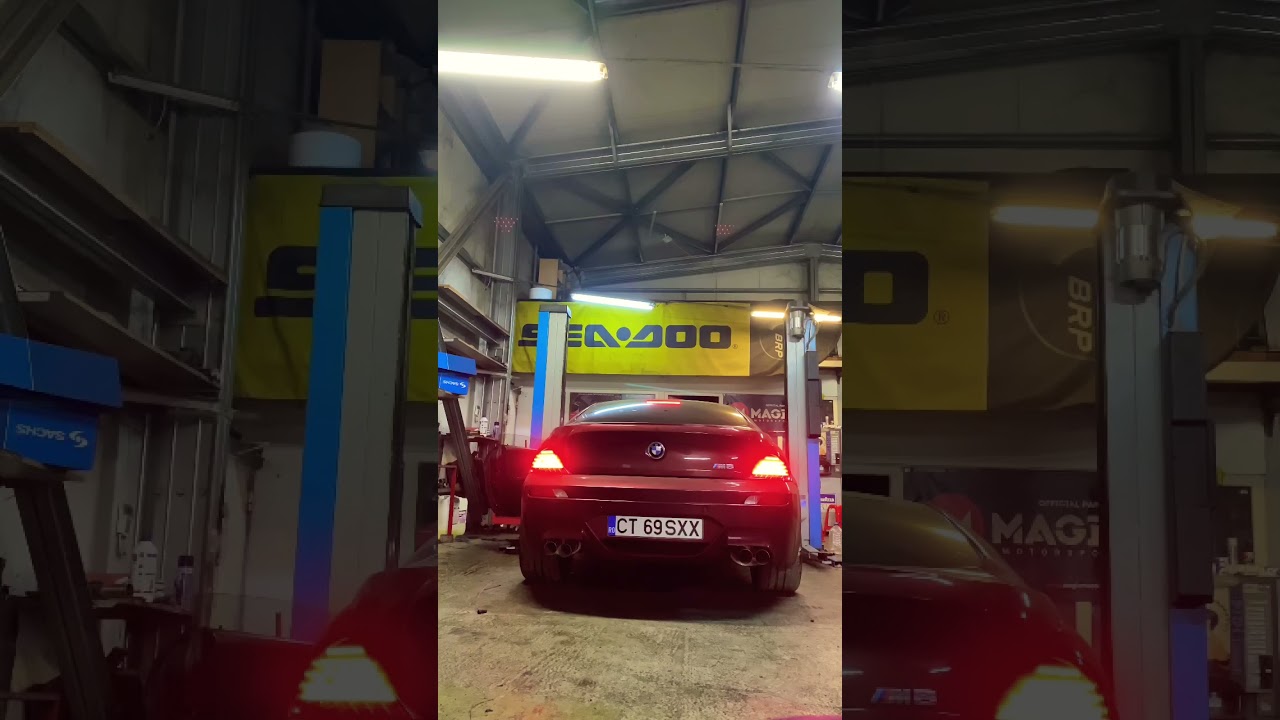 Bmw e63 M6 straight pipe + x pipe + back boxes cold start