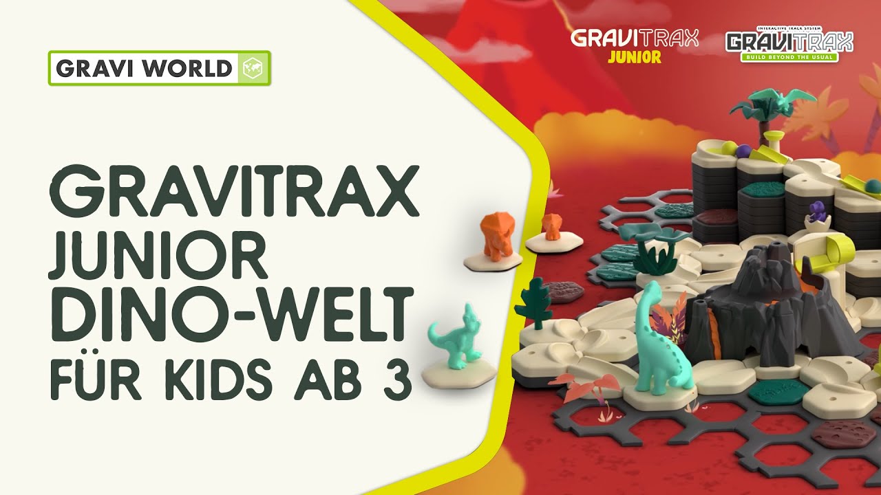 GraviTrax Junior: Trailer zur neuen Kugelbahn-Welt &ldquo;Dino&rdquo;, f&uuml;r Kinder ab 3 Jahren 🦖