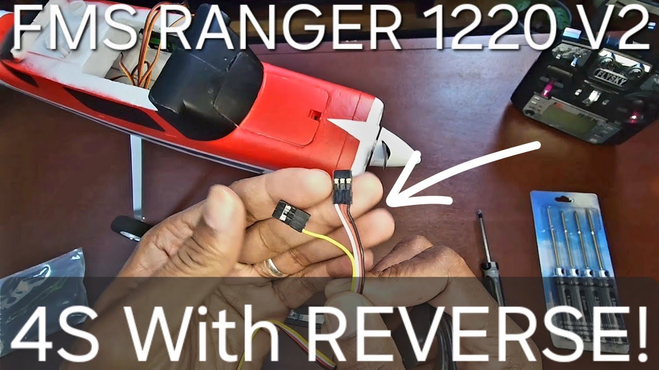 How To: FMS Ranger 1220mm Gets Hobbywing Skywalker 40a 4S ESC WITH REVERSE!