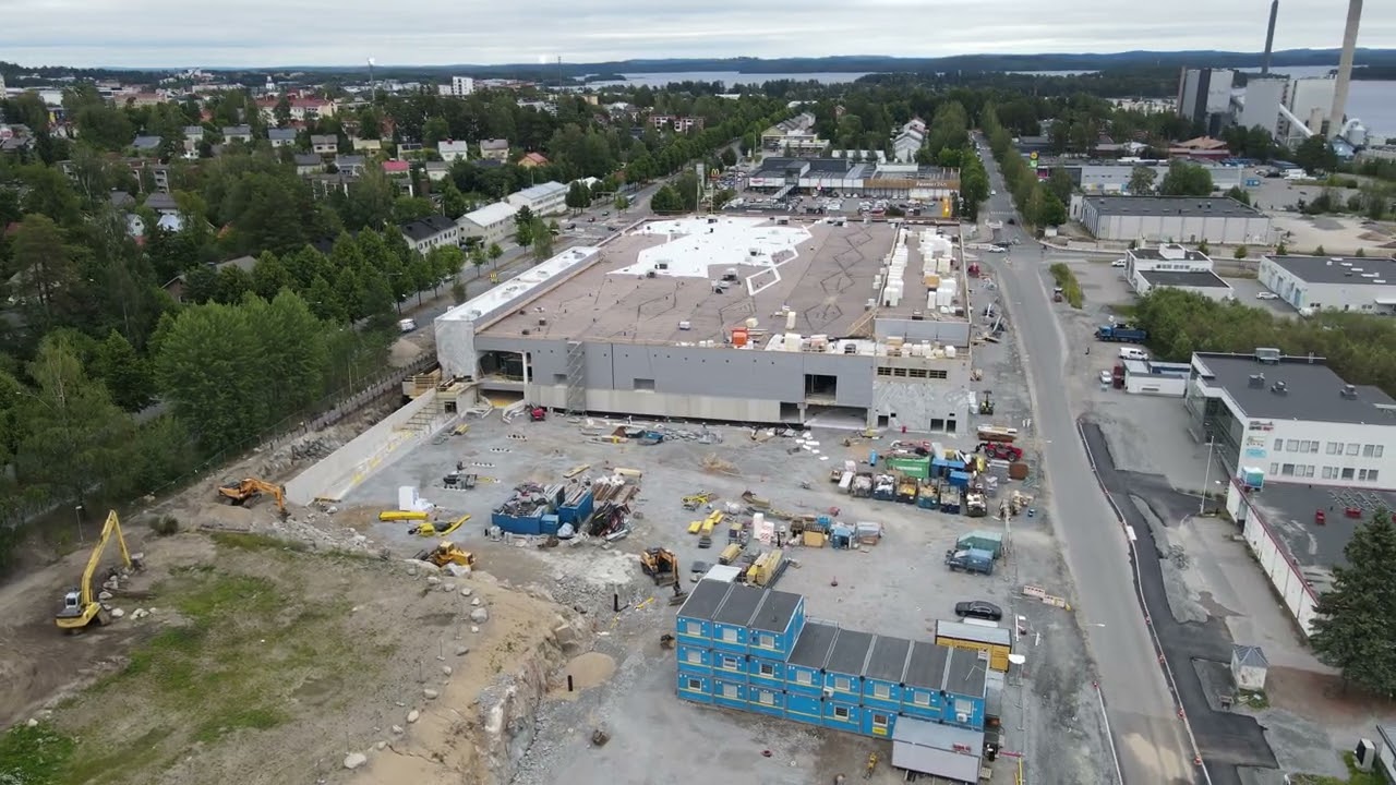 K-Citymarket työmaa, Kuopio 17.8.2025