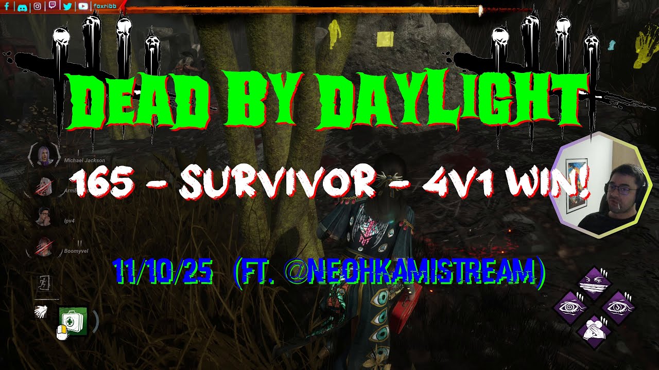 Dead By Daylight - 165 [4K] - Survivor - 4V1 Win! - 11/10/25 (ft. @NeohkamiSTREAM)