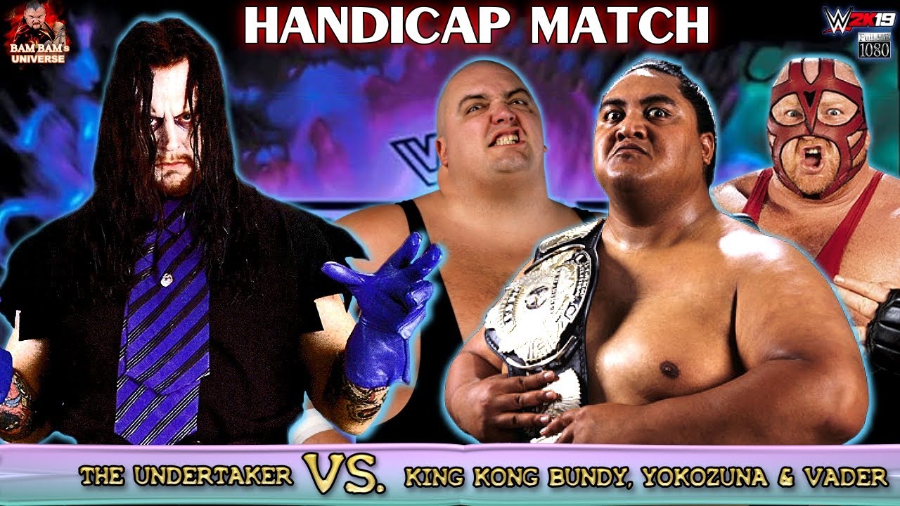 The Undertaker VS. Yokozuna, Vader & King Kong Bundy | WWF | Gameplay