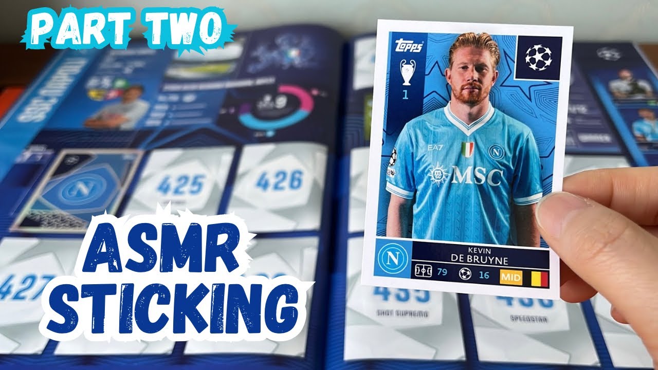 Sticking 2026 UEFA Champions League stickers to relax| ASMR football UCL sticking Part two