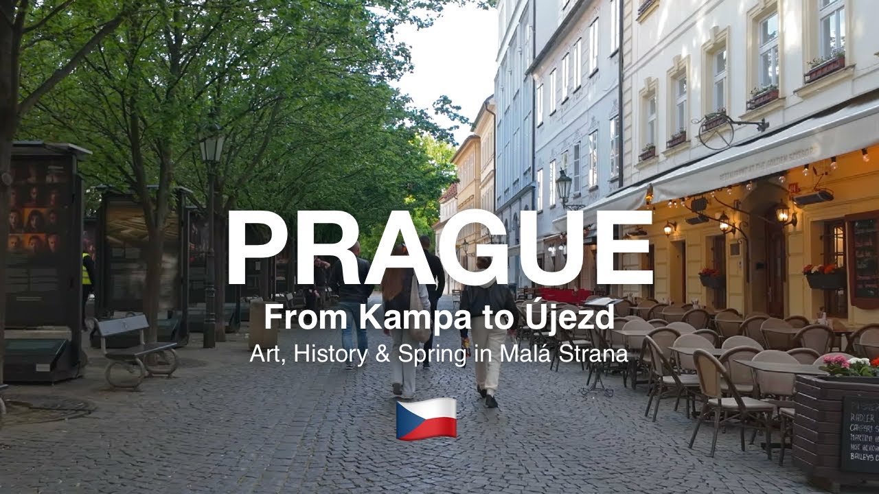 Mala Strana Riverside Walk 🇨🇿 | From Kampa to Újezd | Prague 4K HDR