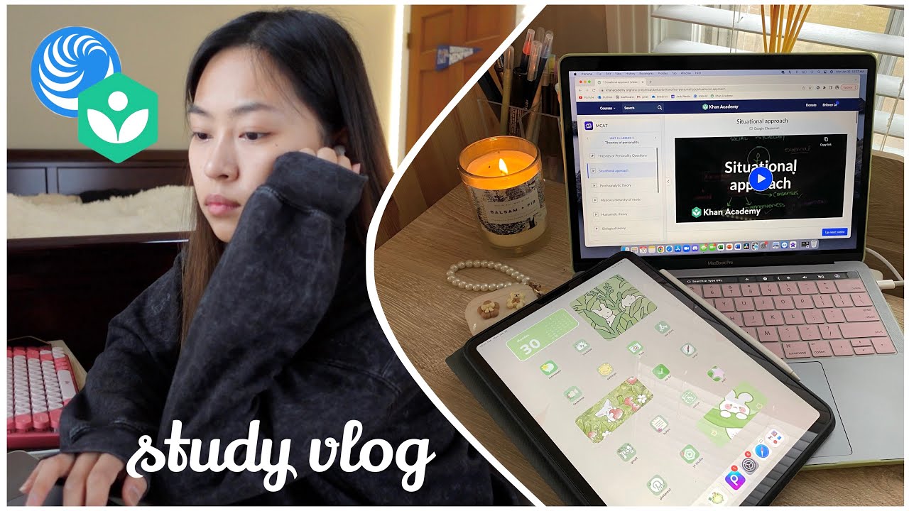 gap year diaries ep.2 | study vlog | productive a.m. to p.m. | mcat, gym, work