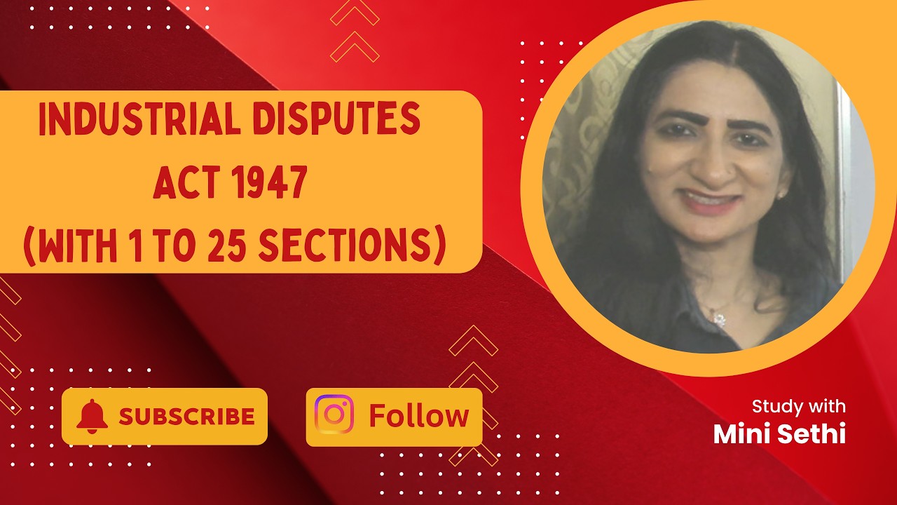 Industrial Disputes Act 1947 (With 1 to 25 Sections)