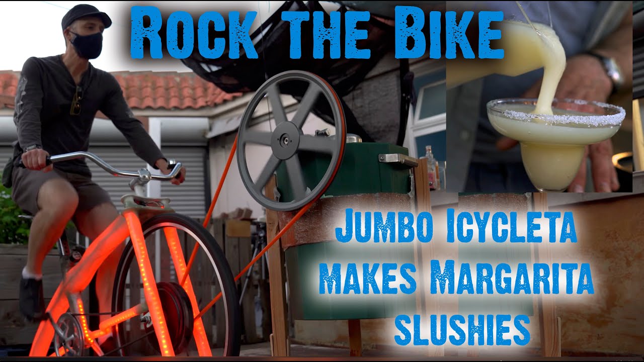Frozen margaritas are better than blended margaritas, and the most fun part is pedal powering them!