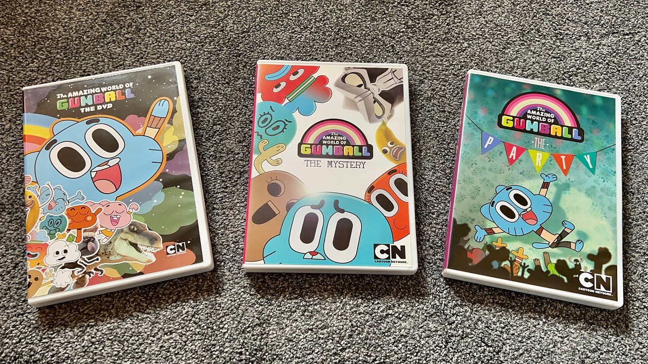 Распаковка DVD «Удивительный мир Гамбола: Тома 1–3» (DVD, «Тайна» и «Вечеринка»)
