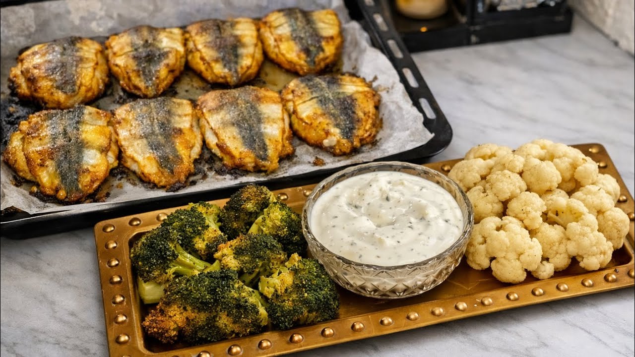سردين 🐟 فالفرن مع مايونيز منزلي 🥦 وصفة صحية وسهلة بطعم خطير! 🔥جرب الوصفة إقتراح فطور رمضان 