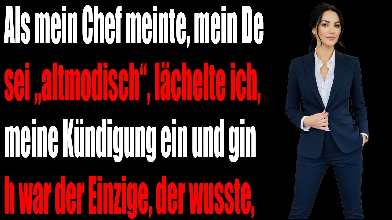 Mein Chef nannte mein Denken ‚oldschool‘ – dann flehte er mich zurück, als die Firma fast zusammen