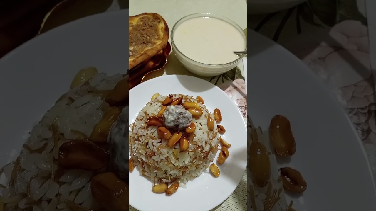 طريقة عمل الصفيحة الشاميه وكرات اللحم باللبن