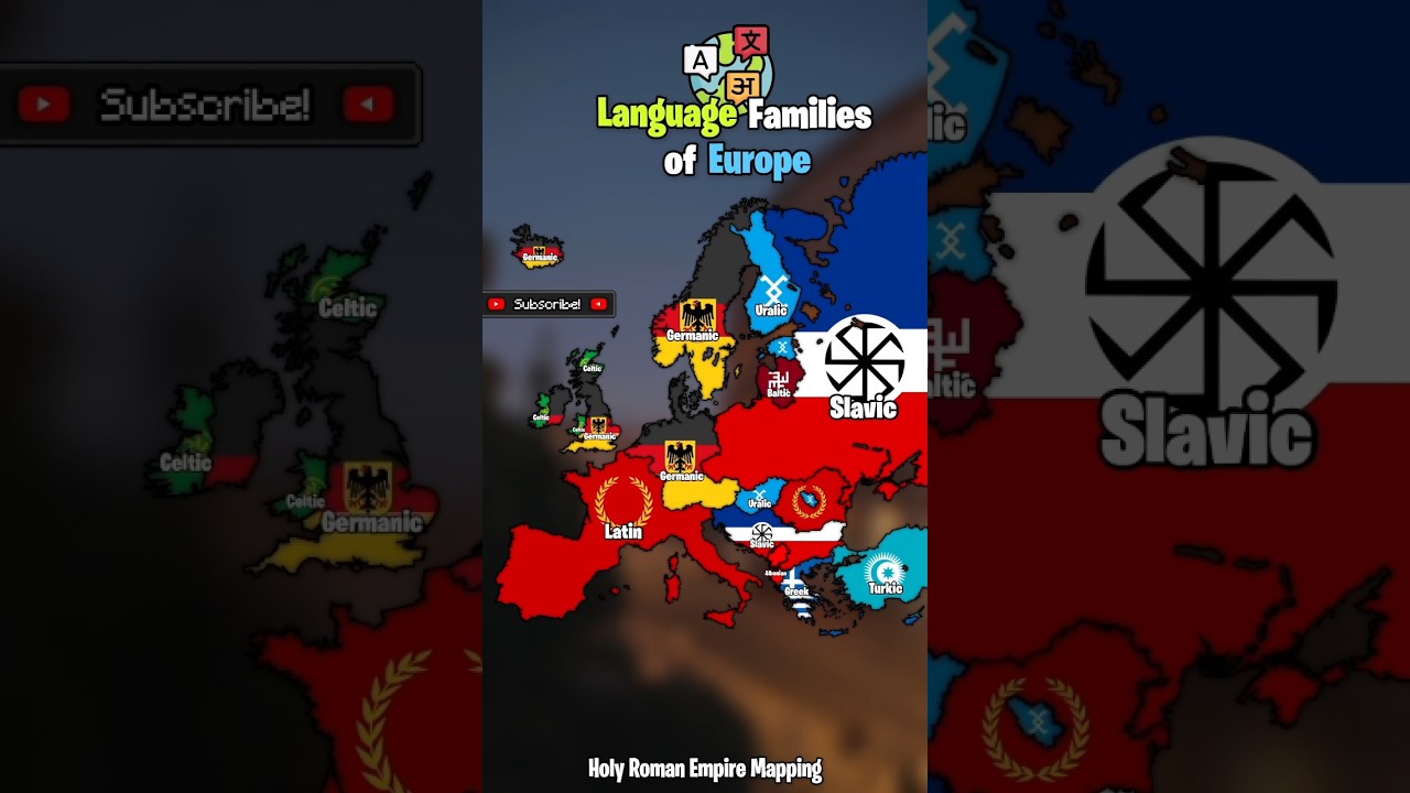 Language Families of europe |#mapping #geography #europe #language #map #history #countries #shorts
